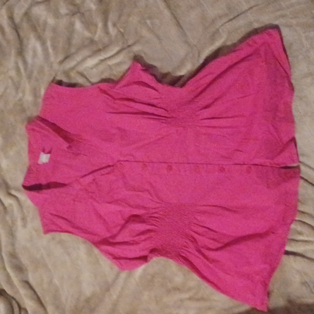 Hot pink tank top blouse
